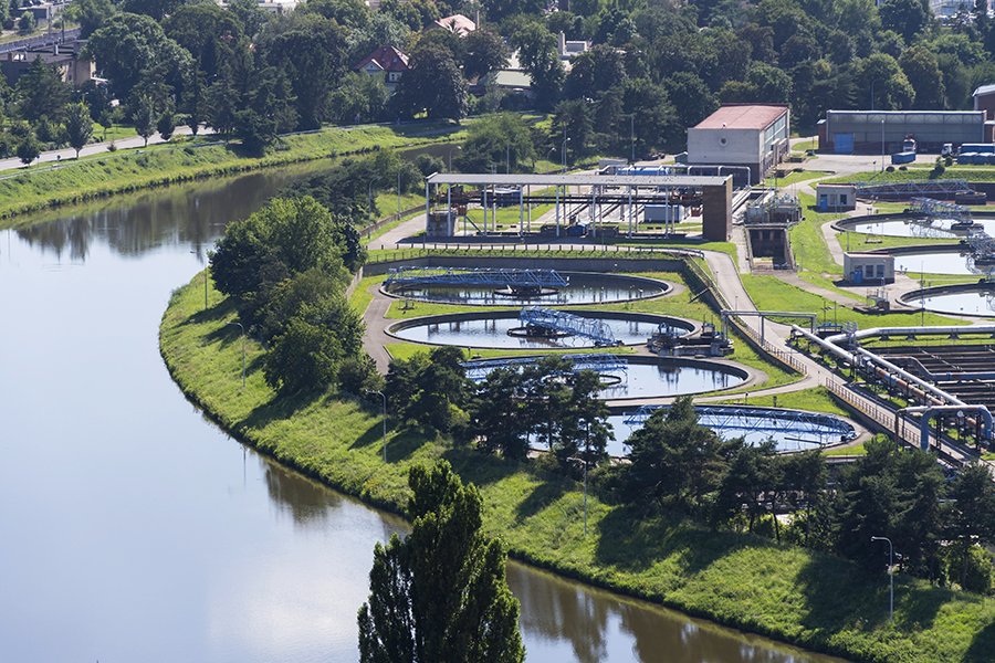 Image of a water treatment plant