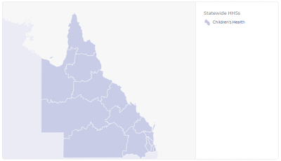 Screenshot of our dashboard Hospital and health services 2020